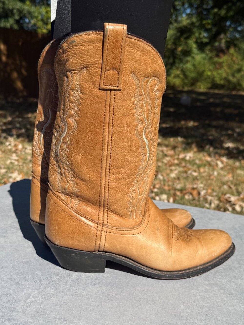 Laredo 51080 Womens 8M Tan Leather Cowboy Boots Western Cowgirl Ranch Core 4389 - Picture 4 of 9